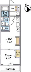 リブリ・西台 1LDKの間取図画像