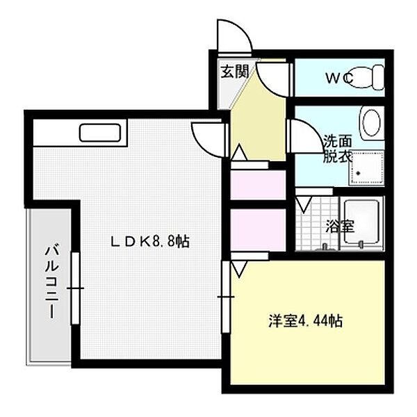 カーサラドリ博多南 ｜福岡県春日市上白水８丁目(賃貸アパート1LDK・3階・31.38㎡)の写真 その2