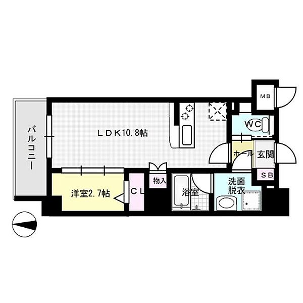 ノア吉塚 ｜福岡県福岡市博多区千代１丁目(賃貸マンション1LDK・4階・34.80㎡)の写真 その2