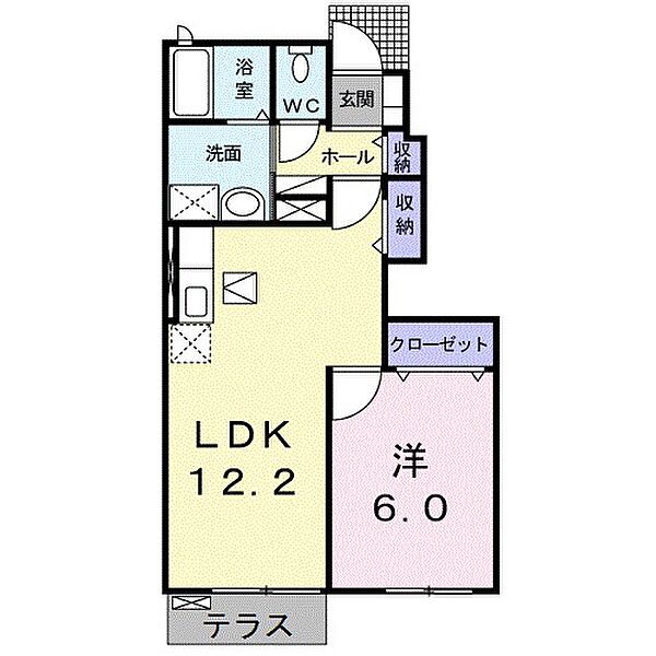 ジェネシスIV番館 102｜福岡県朝倉市牛木(賃貸アパート1LDK・1階・43.86㎡)の写真 その2