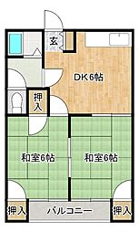 間取図画像 2DK