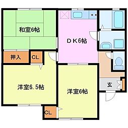 ゼニット21 3DKの間取図画像