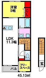 エスカレント姫方 2階/202