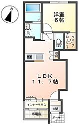 田代新町新築 1LDKの間取図画像
