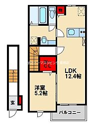 エスペランサ田代 1LDKの間取図画像