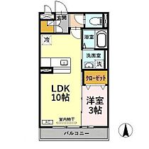 リビングタウン戸水 202 ｜ 石川県金沢市戸水１丁目（賃貸アパート1LDK・2階・33.39㎡） その2