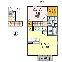 ヴァン・キャトルズ　B ？ ｜ 石川県金沢市南新保町ロ（賃貸アパート1LDK・2階・55.29㎡） その2