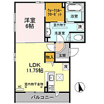 chouette(シュエット) 101 ｜ 石川県金沢市（賃貸アパート1LDK・1階・46.72㎡） その2