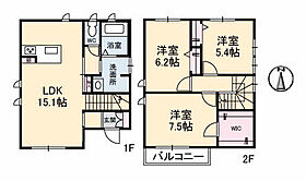 エクラージュ　I棟 A0001 ｜ 愛媛県松山市余戸西1丁目1943-1（賃貸一戸建3LDK・1階・83.06㎡） その2