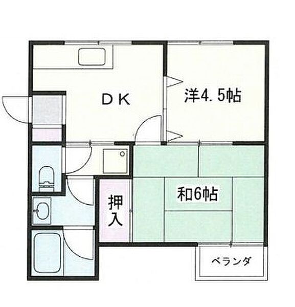 兵庫県明石市朝霧東町１丁目(賃貸アパート2DK・1階・36.43㎡)の写真 その2