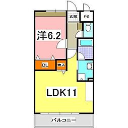 JR東海道・山陽本線 明石駅 バス12分 漆山下下車 徒歩4分の賃貸マンション 3階1LDKの間取り