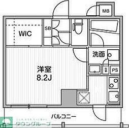 ALTERNA銀座 7階ワンルームの間取り