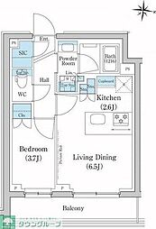 スタイリオ池上ＳＯＵＴＨ 3階1LDKの間取り