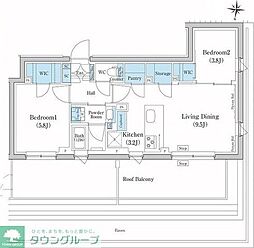 スタイリオ池上ＳＯＵＴＨ 4階2LDKの間取り