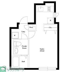 PASEO武蔵小山II 2階ワンルームの間取り