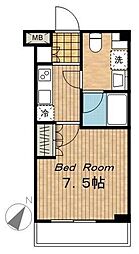 フレアージュ白金台 1階1Kの間取り