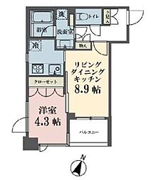 メゾンビスタ渋谷宇田川 4階1LDKの間取り