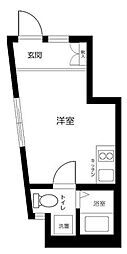 シーズ・ガレリア南青山 1階ワンルームの間取り
