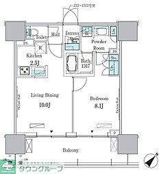 HARUMI　FLAG　PORT　VILLAGE　B棟 14階1LDKの間取り