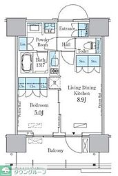 HARUMI　FLAG　PORT　VILLAGE　C棟 9階1LDKの間取り