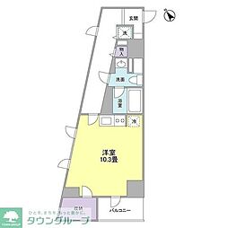 ＴＫフラッツ渋谷 10階ワンルームの間取り