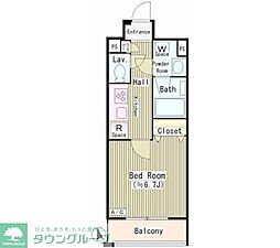 Ｌｅ　ｃｉｅｌ　Ｍ’ｓ 2階1Kの間取り