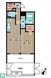 プラティノ代々木 地下1階1LDKの間取り