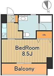 アイトーロワイヤル青横 304 3階1Kの間取り