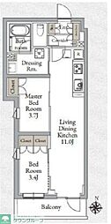 Live Casa千鳥町 2LDKの間取図画像