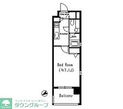 MFPRコート蒲田 ワンルームの間取図画像