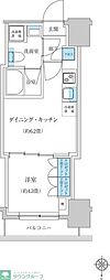 レジディア蒲田プレイス 1DKの間取図画像