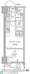 パークアクシス品川天王洲アイル 1DKの間取図画像
