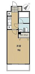 レジディア島津山 1Kの間取図画像