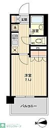 ラクアス東新宿 1Kの間取図画像