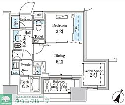 PARKAXIS神保町 1SDKの間取図画像