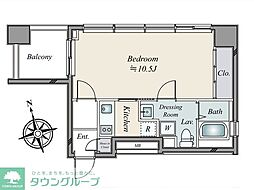 BIRTHIN-RESIDENCE 1Kの間取図画像