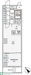 ビエラコート日本橋久松町 1LDKの間取図画像