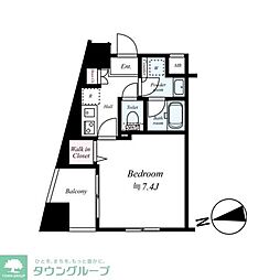 Log東日本橋 1Kの間取図画像
