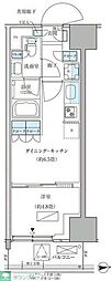 パークアクシス品川天王洲アイル 1DKの間取図画像