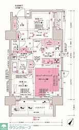 ディームス大井町 2LDKの間取図画像