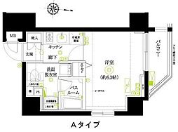 フェニックス浜松町 1Kの間取図画像
