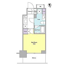 ラベイユ麻布十番 1Kの間取図画像