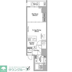PARKWOODRESIDENCEニホンバシ 1LDKの間取図画像