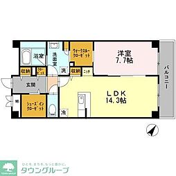 グリーンアベニュー5 1LDKの間取図画像