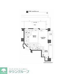 プライムアーバン目黒大橋ヒルズ 1LDKの間取図画像