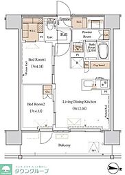 ブランシエスタ木場 2LDKの間取図画像