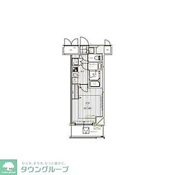 レガリス愛宕御成門 1Kの間取図画像