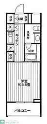 クロスレジデンス高輪 1Kの間取図画像