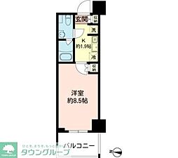 MFPRコート木場公園 1Kの間取図画像