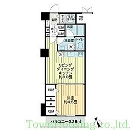 ライオンズマンション白金第3 1LDKの間取図画像